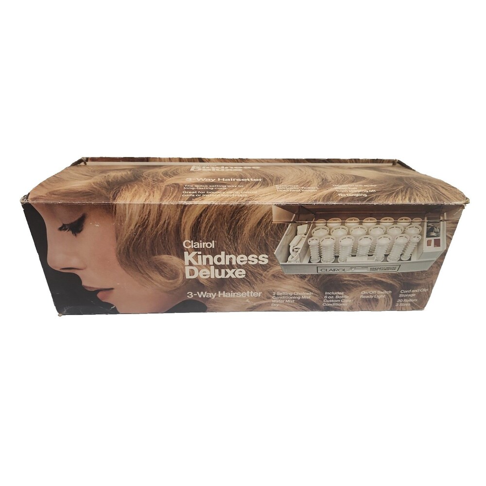 Clairol Hot Rollers K-400S Kindness Deluxe Hot Rollers Hairsetter Vtg Complete